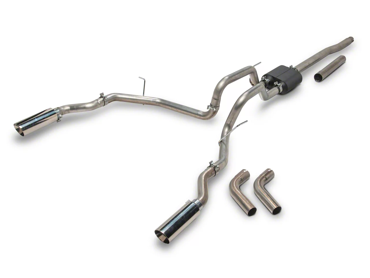 C&L Dual Exhaust Polished Tips 04-08 F-150 5.4L