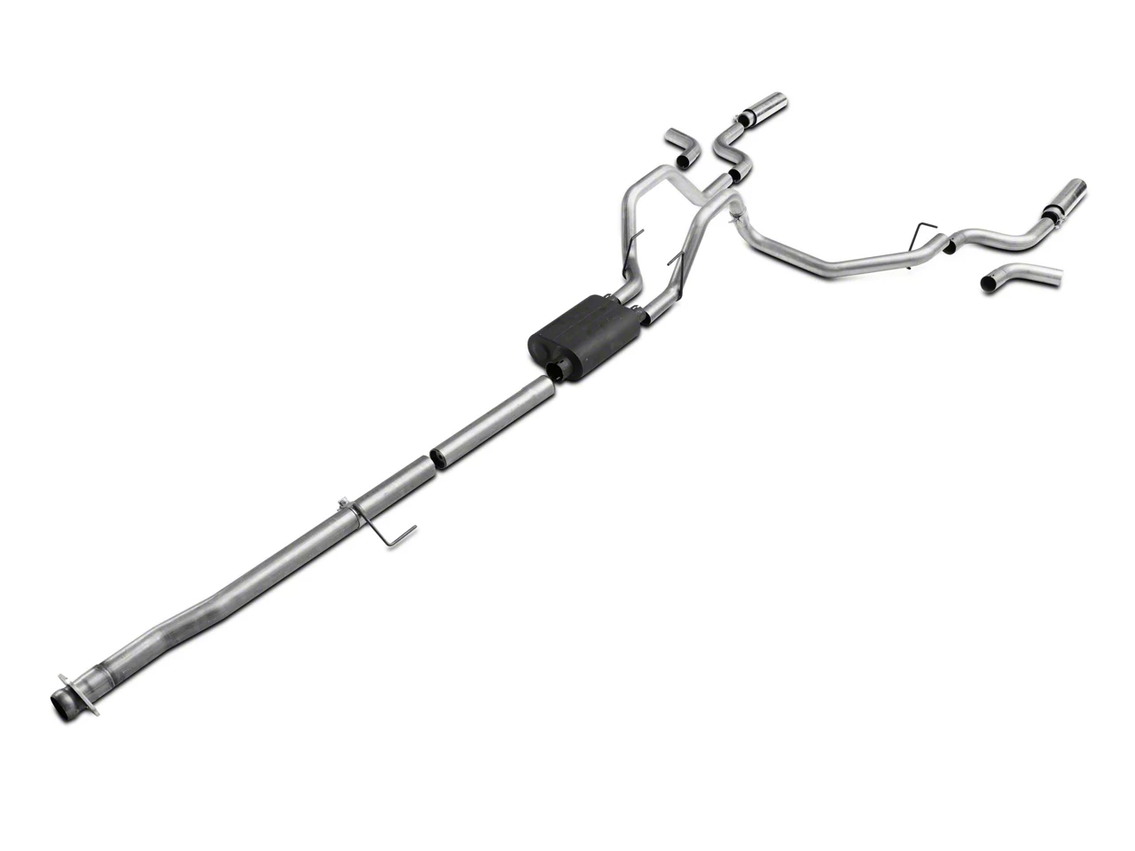 C&L Dual Exhaust Polished Tips Side Rear F-150
