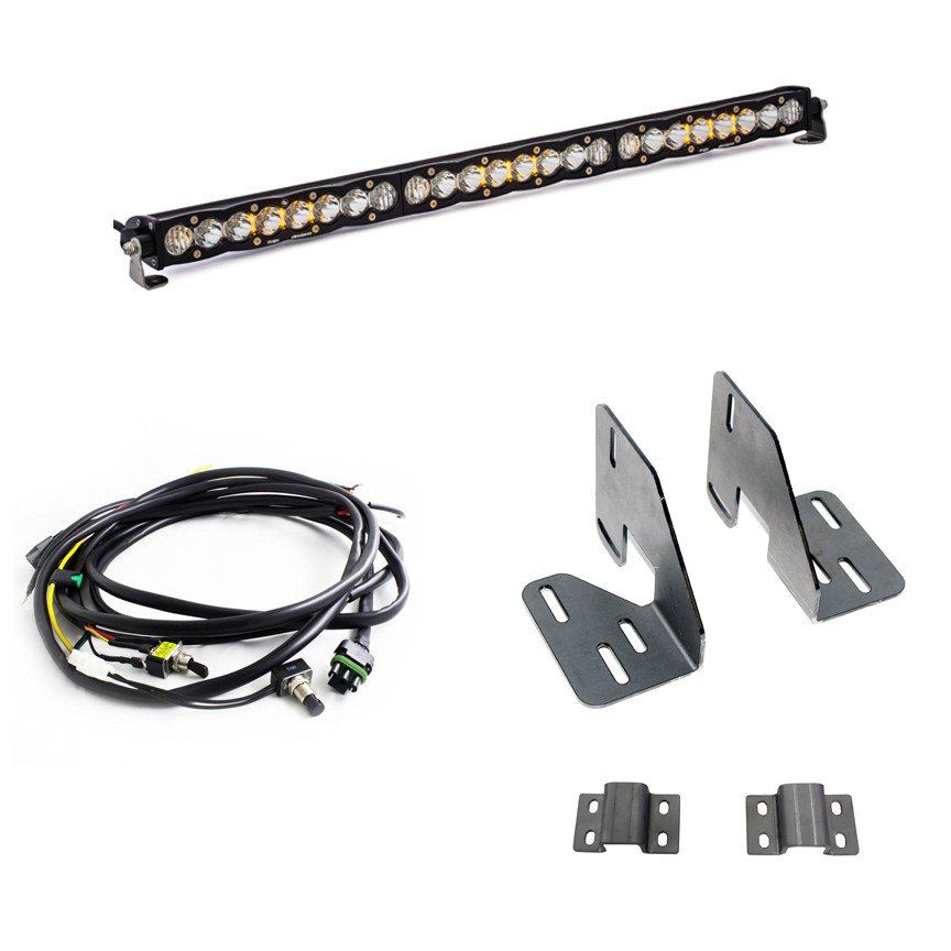 Baja Designs S8 30 inch behind grille light kit Sierra 2500HD