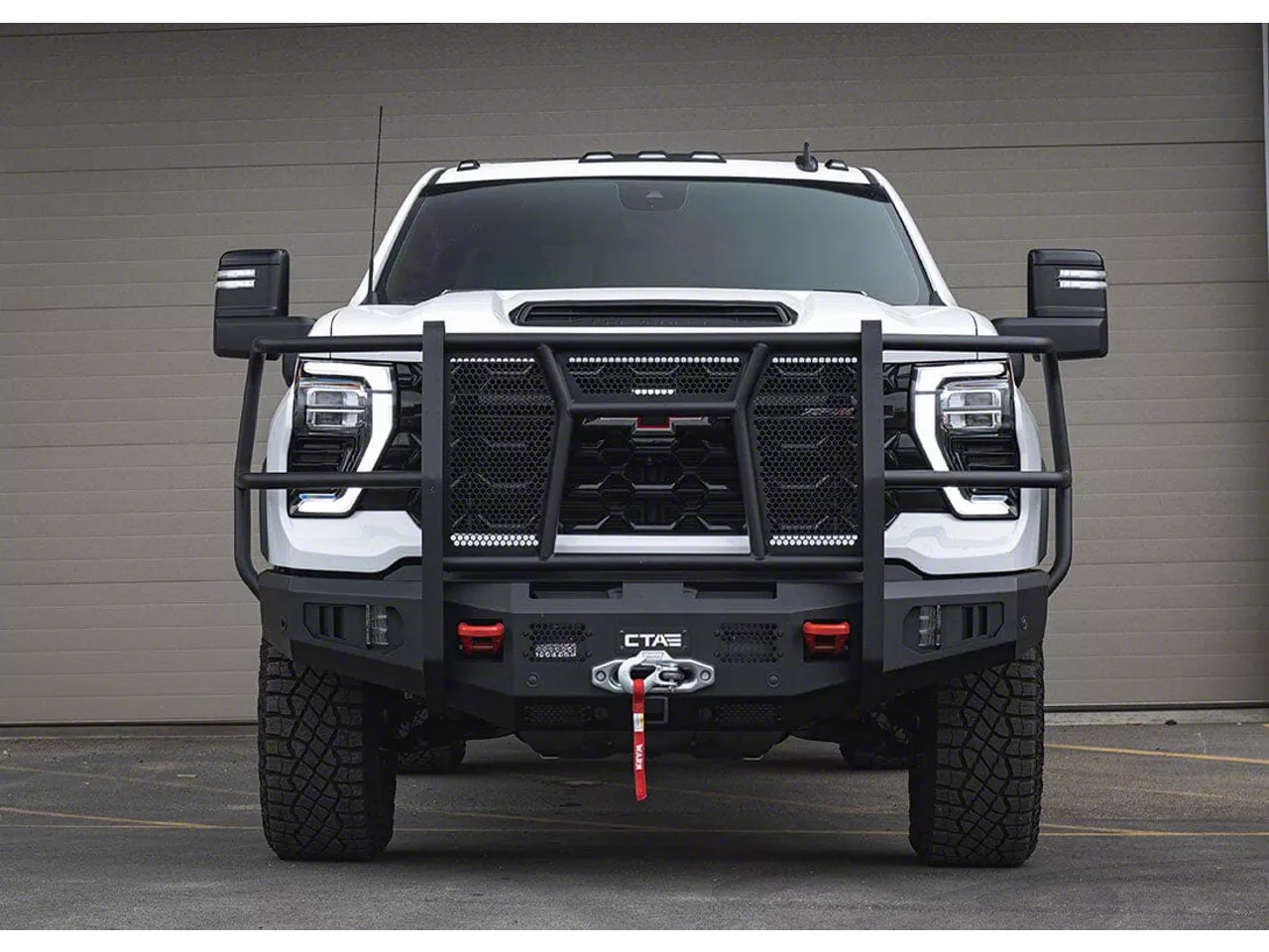Winch front bumper full guard black Sierra 2500HD