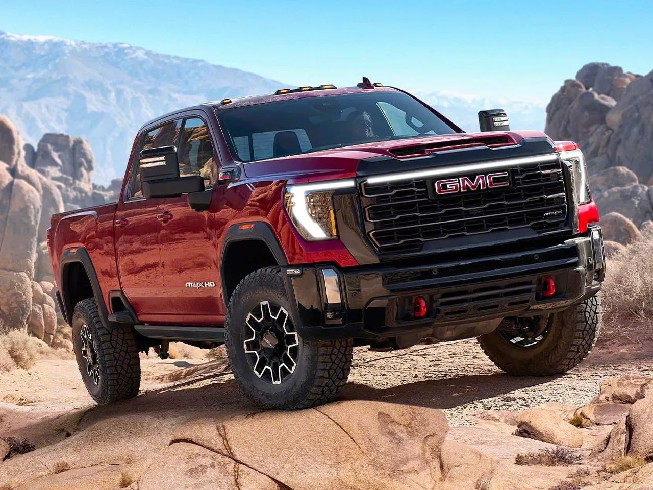 Sick Diesel LED grille lights smoked black frame Sierra 2500HD
