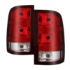 OEM Style Tail Lights Chrome Red Sierra 2500HD 2007-2014 OEM style tail lights chrome red lens Sierra 2500HD
